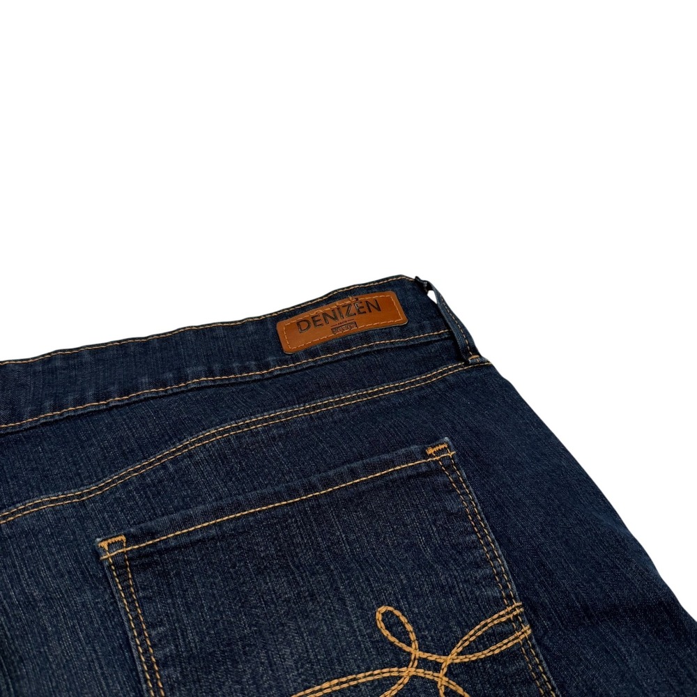 Denizen from Levis Womens Dark Wash Denim Cuffed Shorts Blue Size 16 Stretch - Picture 2 of 8